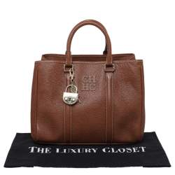Pre Owned Carolina Herrera Brown Leather Matteo Tote