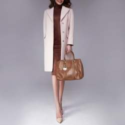 Pre Owned Carolina Herrera Brown Leather Matteo Tote