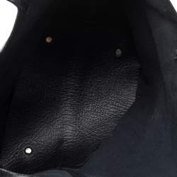 Pre Owned Carolina Herrera Black Monogram Leather Matryoshka Tote