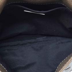 Pre Owned Carolina Herrera Gold Monogram Leather Audrey Shoulder Bag