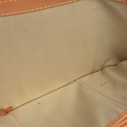 Pre Owned Carolina Herrera Beige Monogram Leather Trifold Wallet