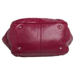 Pre Owned Carolina Herrera Maroon Monogram Leather Audrey Tote