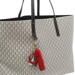 Pre Owned Carolina Herrera Cream Monogram Coated Canvas Shopper Tote