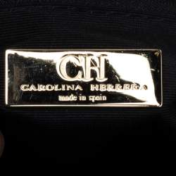 مملوكة مسبقًا CH Carolina Herrera Black/ Brown Leather Tote