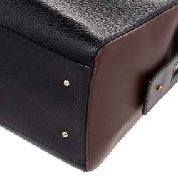 مملوكة مسبقًا CH Carolina Herrera Black/ Brown Leather Tote