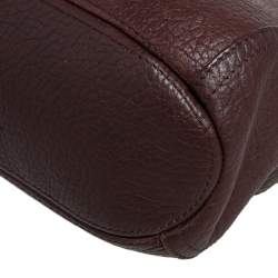 Pre Owned Carolina Herrera Dark Brown Leather Tassel Chain Shoulder Bag