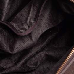 Pre Owned Carolina Herrera Dark Brown Leather Tassel Chain Shoulder Bag