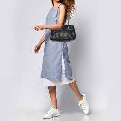 Pre Owned Carolina Herrera Black Leather Chain Shoulder Bag