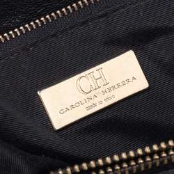Pre Owned Carolina Herrera Black Leather Chain Shoulder Bag