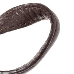 Pre Owned Carolina Herrera Brown Leather Chain Tassel Chain Crossbody Bag