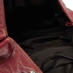 Pre Owned Carolina Herrera Burgundy Monogram Leather Audrey Tote