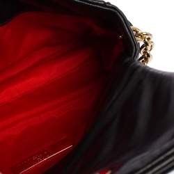 Pre Owned Carolina Herrera Black Quilted Leather Chain Crossbody Bag