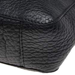 Pre Owned Carolina Herrera Black Pebbled Leather Camera Tassel Shoulder Bag