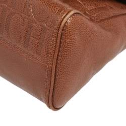 Carolina Herrera Brown Leather Minuetto Top Handle Bag
