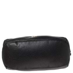 Pre Owned Carolina Herrera Black Leather Chain Tassel Hobo