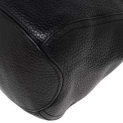 Pre Owned Carolina Herrera Black Leather Chain Tassel Hobo