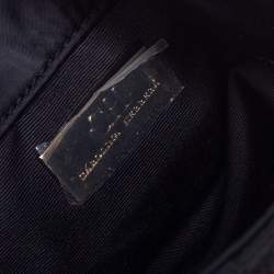 Pre Owned Carolina Herrera Black Quilted Satin Flap Clutch