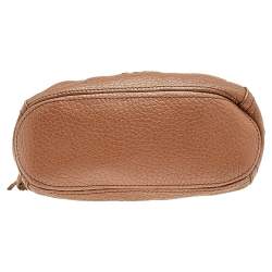 Pre Owned Carolina Herrera Brown Leather Chain Tassel Shoulder Bag