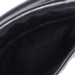 Carolina Herrera Black Monogram Leather Belt Bag