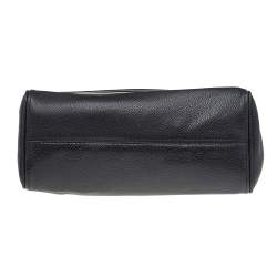 Pre Owned Carolina Herrera Black Leather Minuetto Top Handle Flap Shoulder Bag