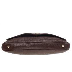 Pre Owned Carolina Herrera Brown Leather Tassel Flap Chain Shoulder Bag