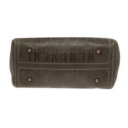 Pre Owned حقيبة كارولينا هيريرا بوسطن نقش مونوغرامي جلد بني