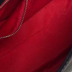 Pre Owned Carolina Herrera Black Leather Chain Flap Shoulder Bag