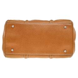 Pre Owned Carolina Herrera Mustard Yellow Leather Tote