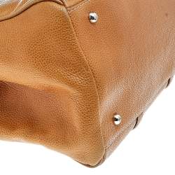 Pre Owned Carolina Herrera Mustard Yellow Leather Tote