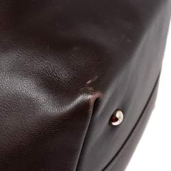 Pre Owned Carolina Herrera Dark Brown Leather Matryoshka Tote