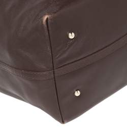 Pre Owned Carolina Herrera Dark Brown Leather Matryoshka Tote