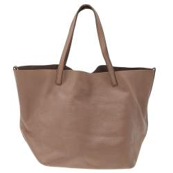 Pre Owned Carolina Herrera Beige Monogram Leather Matryoshka Tote