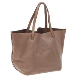 Pre Owned Carolina Herrera Beige Monogram Leather Matryoshka Tote