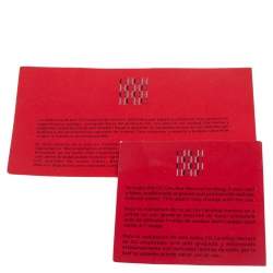 Pre Owned Carolina Herrera Red/Burgundy Monogram Leather Chain Tote