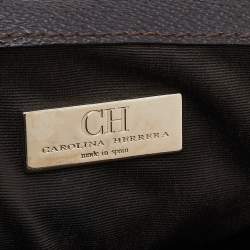Carolina Herrera Multicolor Monogram Canvas And Leather Envelope Crossbody Bag