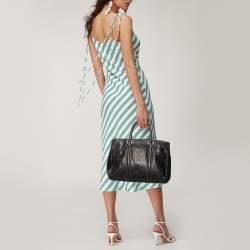 Pre Owned Carolina Herrera Black Leather Medium Matteo Tote