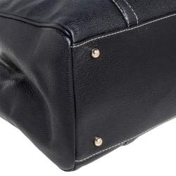 Pre Owned Carolina Herrera Black Leather Medium Matteo Tote