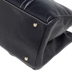 Pre Owned Carolina Herrera Black Leather Medium Matteo Tote