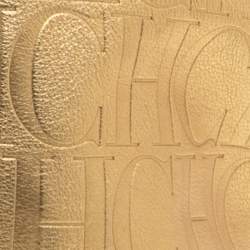 Pre Owned Carolina Herrera Gold Monogram Leather Matryoshka Tote