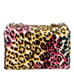 Pre Owned Carolina Herrera Multicolor Calf Hair Tassel Shoulder Bag