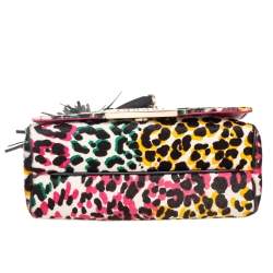 Pre Owned Carolina Herrera Multicolor Calf Hair Tassel Shoulder Bag