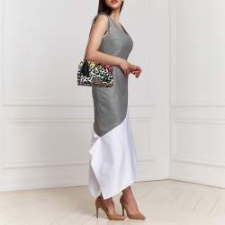 Pre Owned Carolina Herrera Multicolor Calf Hair Tassel Shoulder Bag