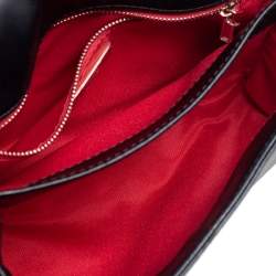 Pre Owned Carolina Herrera Black Quilted Leather Tassel Chain Shoulder Bag