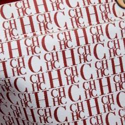 مملوكة مسبقًا Carolina Herrera Red Monogram Embossed Leather Large Andy Boston Bag
