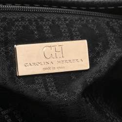 Pre Owned Carolina Herrera Black Leather Large Matteo Tote