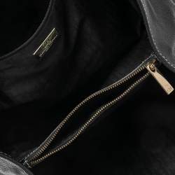 Pre Owned Carolina Herrera Black Leather Large Matteo Tote