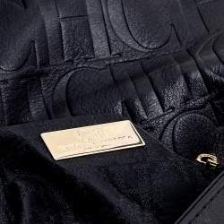 Pre Owned Carolina Herrera Black Leather Chain Flap Shoulder Bag