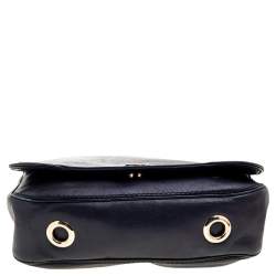 Pre Owned Carolina Herrera Black Leather Chain Flap Shoulder Bag