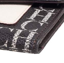 Pre Owned Carolina Herrera Beige/Brown Leather Envelope Wallet