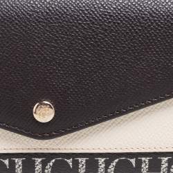 Pre Owned Carolina Herrera Beige/Brown Leather Envelope Wallet
